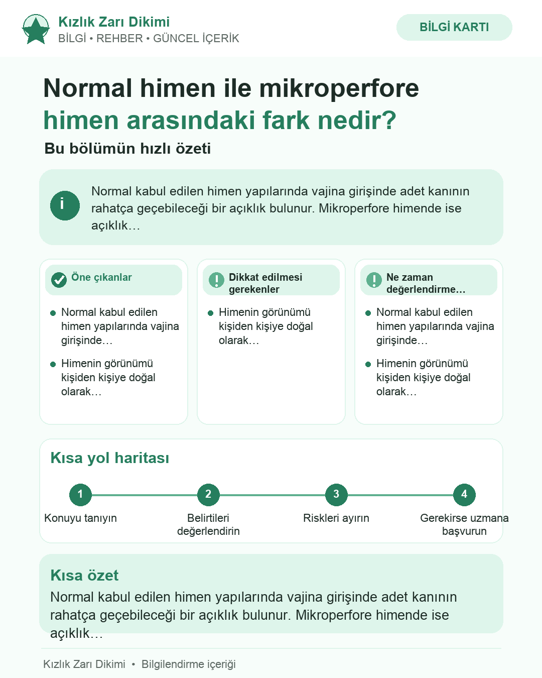 Normal himen ile mikroperfore himen arasındaki fark nedir?