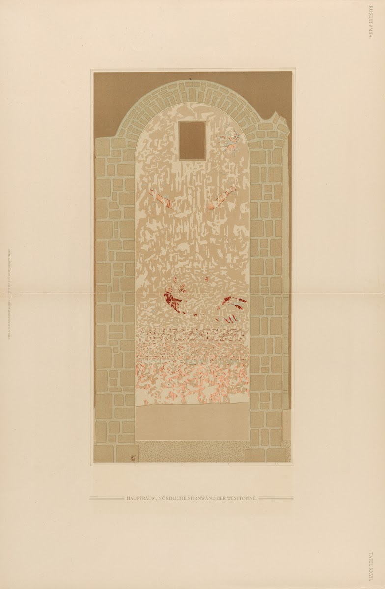 Ḳuṣejr ʻAmra mit einer Karte von Arabia Petraea Pl27 1907