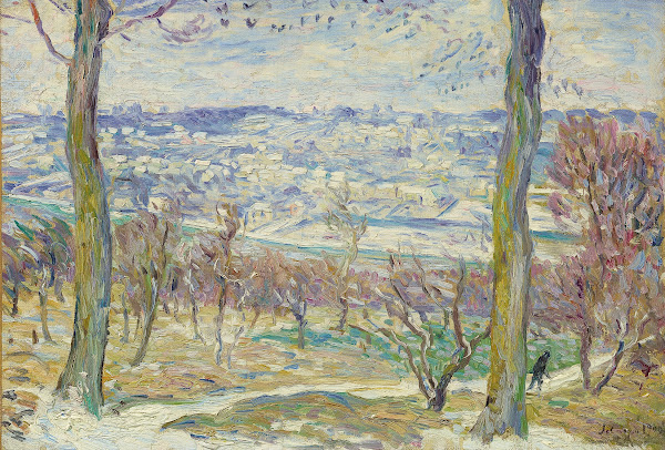 Paysage de neige aux environs de Paris 1909