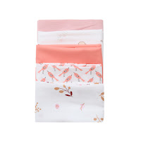 Diaper set Twins 5 pcs (2 flannel, 2 chintz, 1 muslin) pink