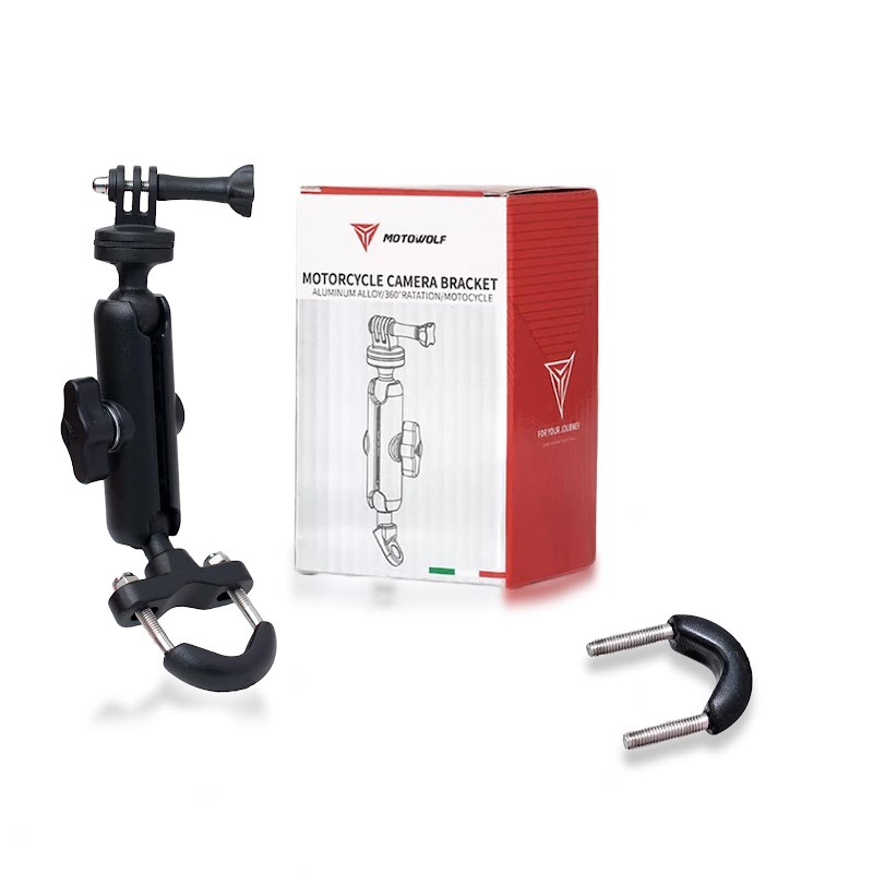 Soporte de cámara para motocicleta con rotación 360°
