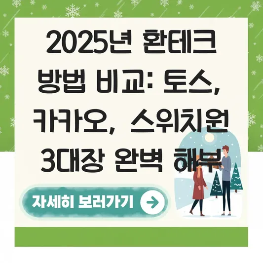 환테크 방법 비교 토스 카카오 스위치원 대표 이미지