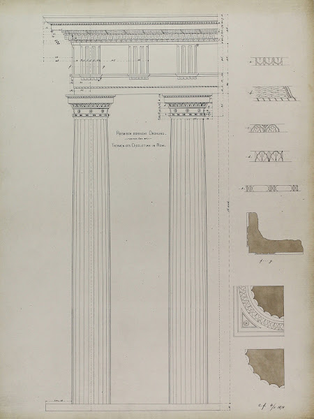 Orders of Architecture Roman Doric Order from Baths of Diocletian Rome Italy Ele