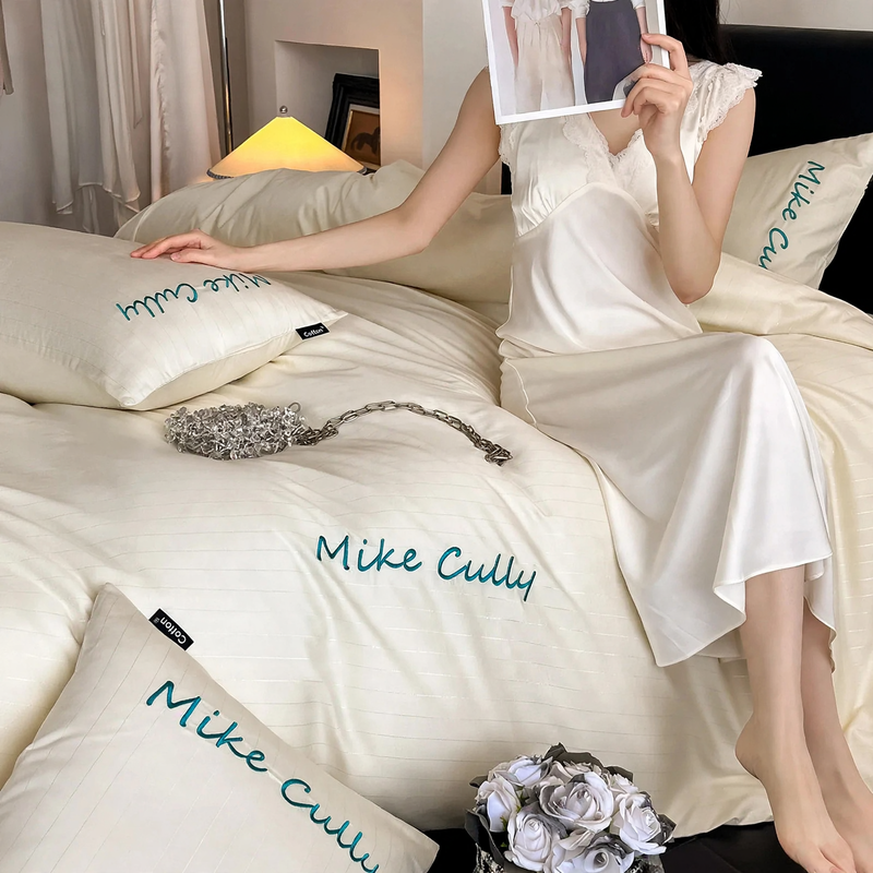Exclusive Cotton Bedding Set with Embroidery