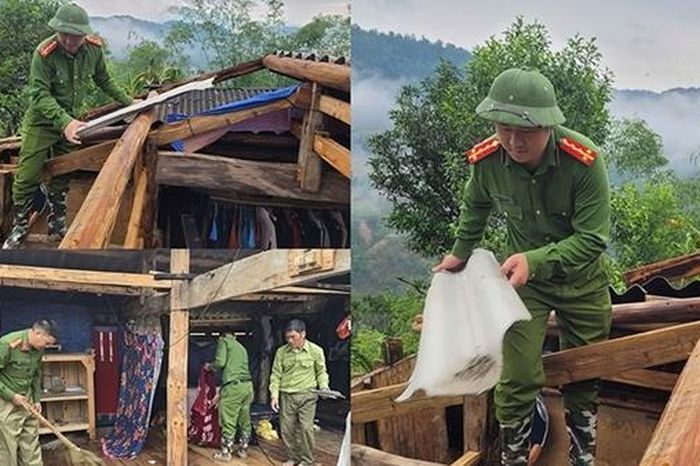 Công an xã Bản Máy giúp dân khắc phục hậu quả giông lốc - Báo Công An Nhân Dân
