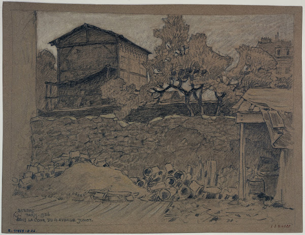 Cour de la maison 4 avenue Junot à Montmartre 1926