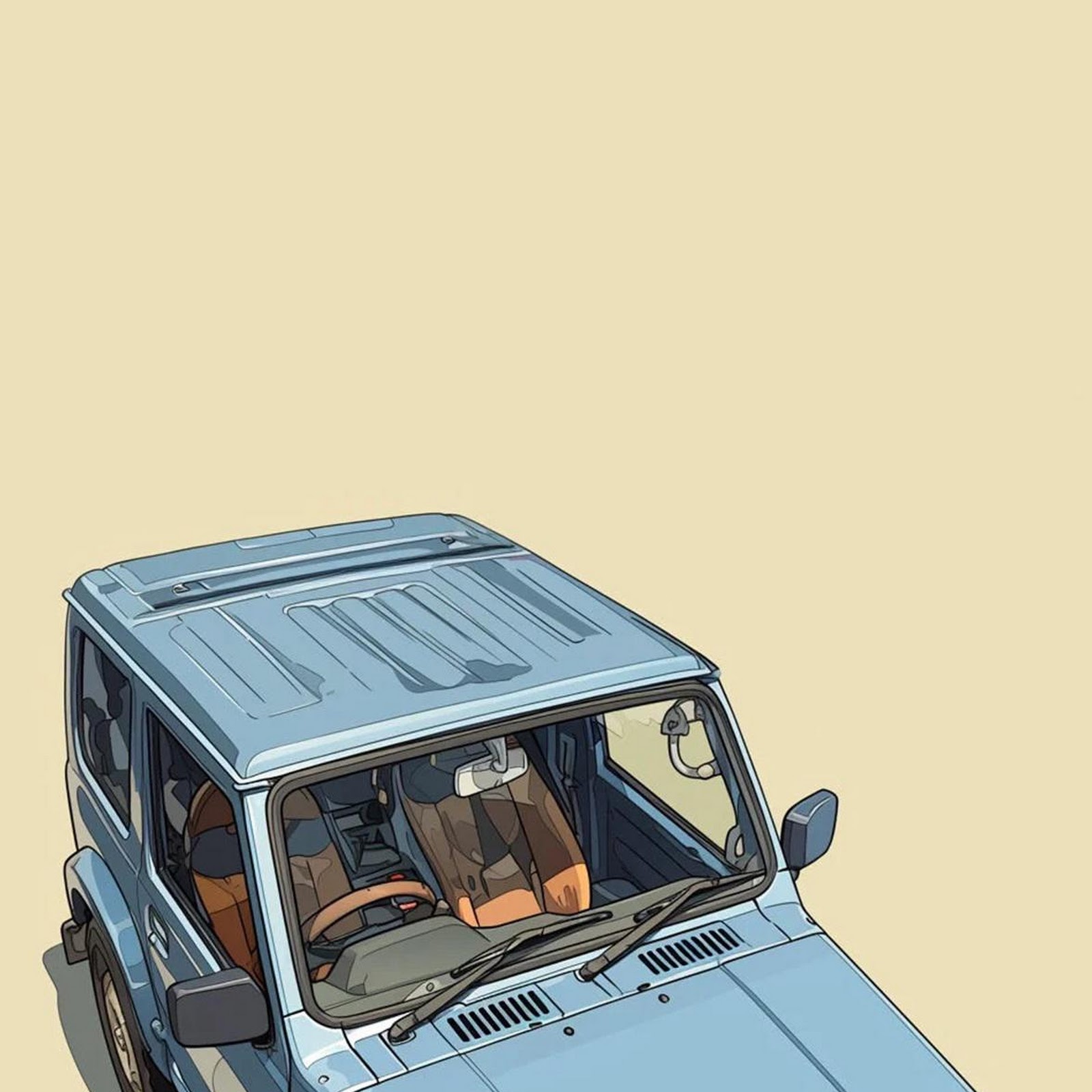 Download Suzuki Jimny, Car Illustration, Automobile, Off-Road Vehicle Full HD iPhone