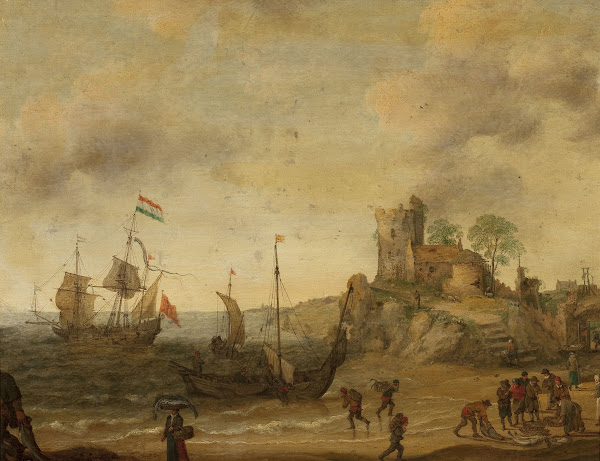 Fishermen at the seaside