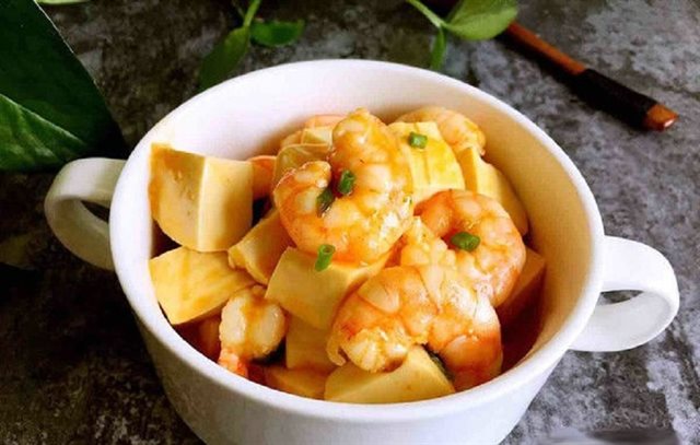 Tôm Om Đậu Hũ