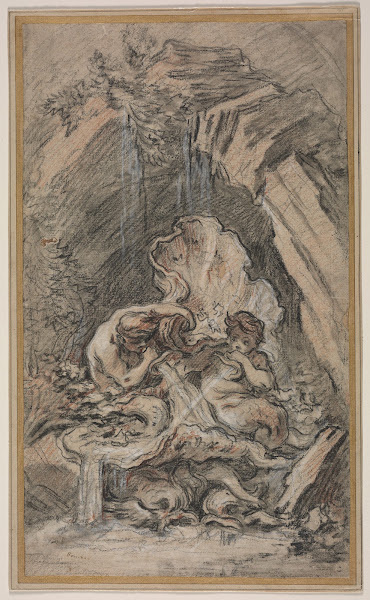 Fountain with Two Tritons Blowing Conch Shells c 1736