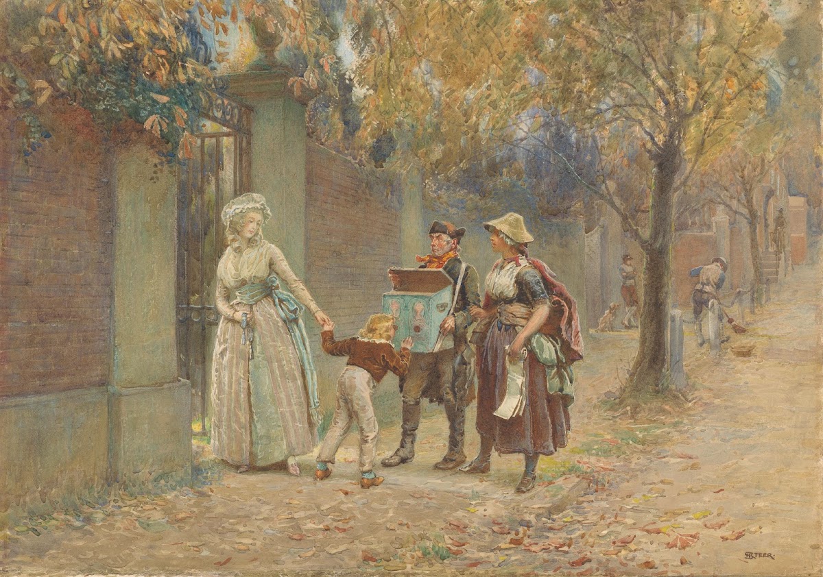 Man Met Een Kijkkast En Een Liedverkoopster 1868   1928