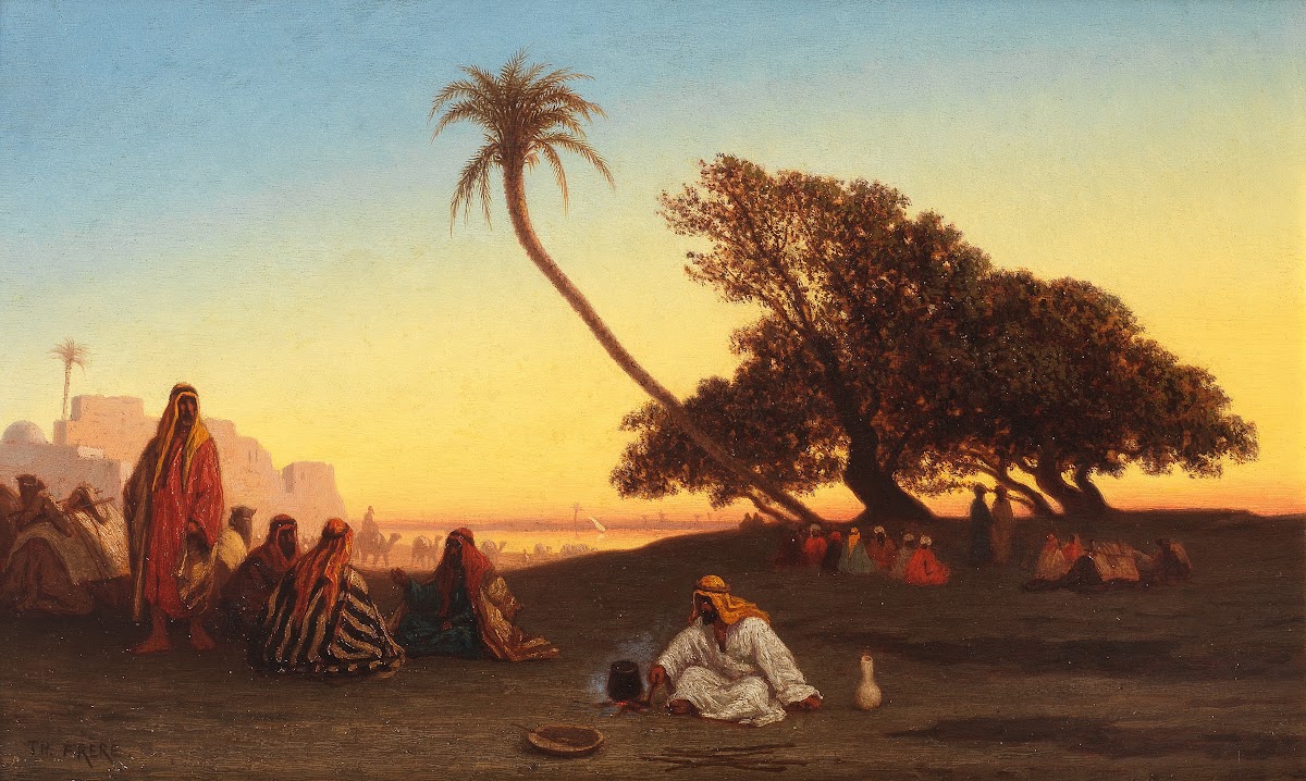 Crépuscule aux bords de Nile