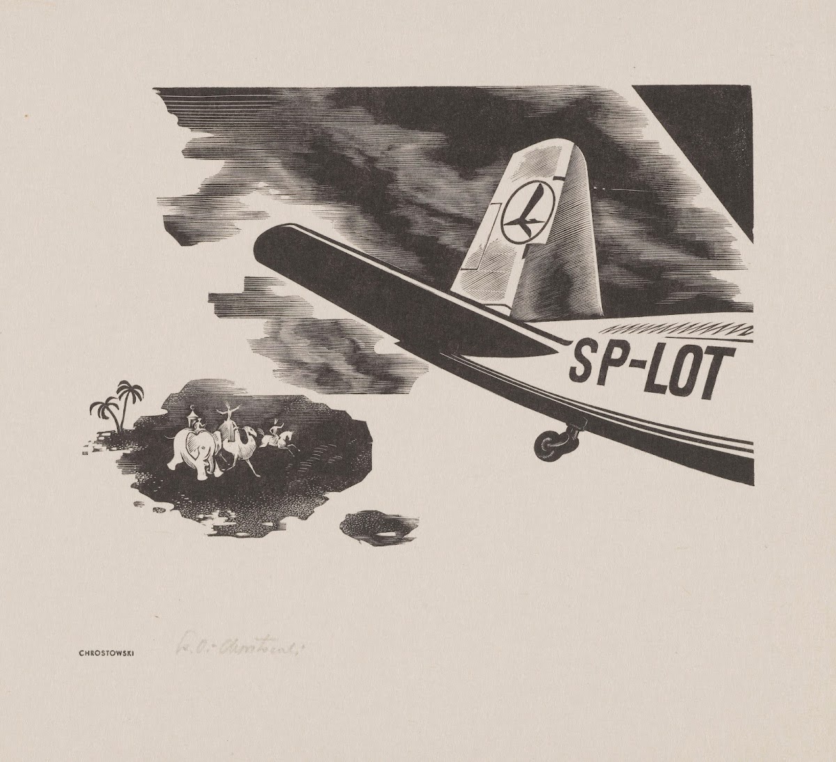 Życzenia świąteczne PLL LOT 1936