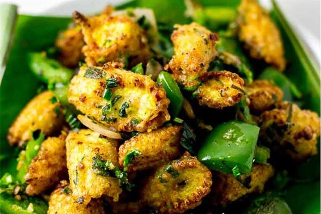 Bắp Non Chiên Giòn Trộn Ớt Chuông