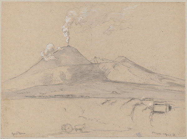 View of Vesuvius from the side of Pompeii 1880