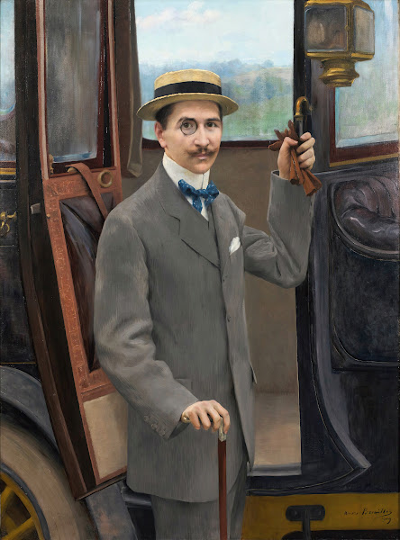 A Young Man By A Carriage 1909