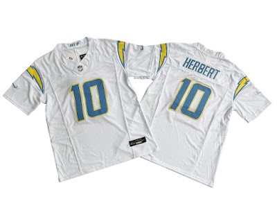 Men's Los Angeles Chargers Justin Herbert Nike White Vapor F.U.S.E. Limited Jersey.jpeg