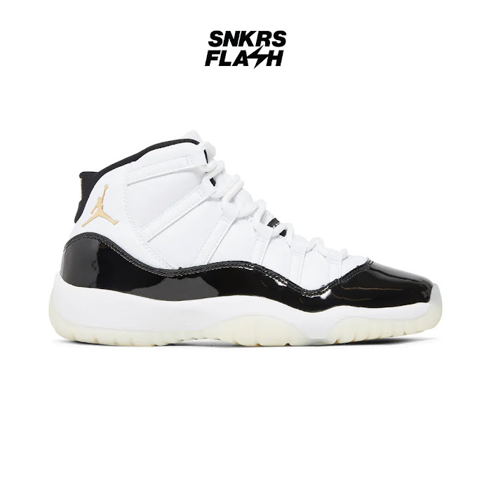 NIKE AIR JORDAN 11 RETRO DMP GRATITUDE WHITE BLACK (GS) - Size 37.5