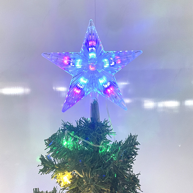 LED-Weihnachtsbaum-Spitzenstern, 20 cm, beleuchtet