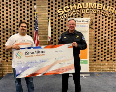 ITServe Alliance Chicago Chapter Conducting 1st CSR event this year by honoring Schaumburg Police Chief