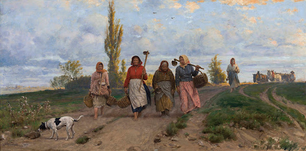 Women returning from the fields 1904