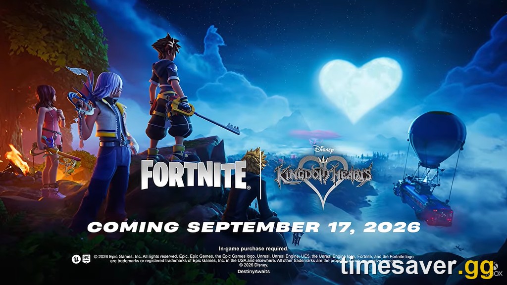 The four Kingdom Hearts skins — Sora, Kairi, Riku and Roxas