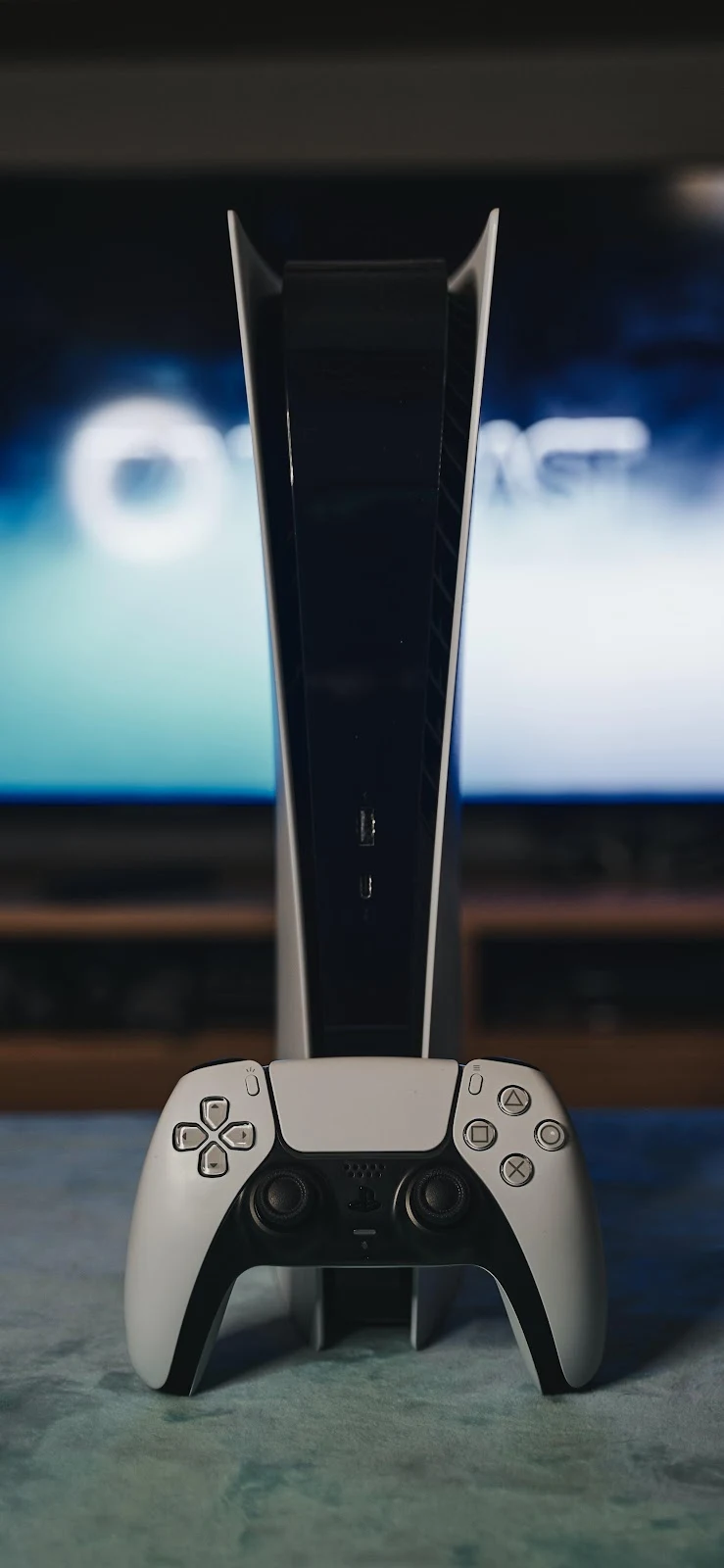 PS5 Console And DualSense Controller - Product Photography 4K iPhone Wallpaper (2680x5806)