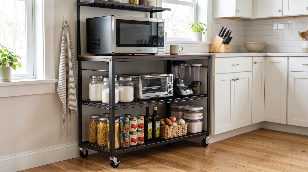 Best Microwave Carts with Storage for Small Kitchens (2026) - BEST OVERALL — IN CONTEXT