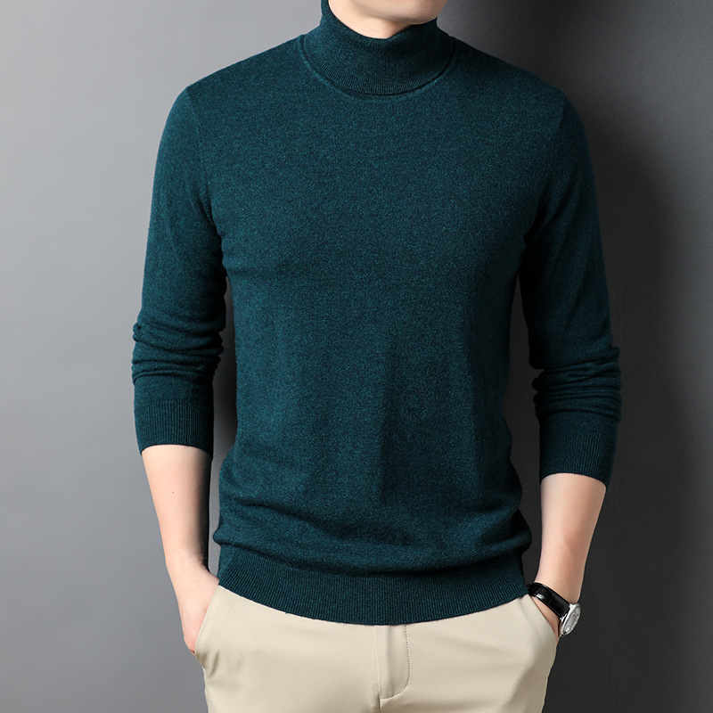 Men's Cashmere Sweater, Turtleneck, Fitted Cut