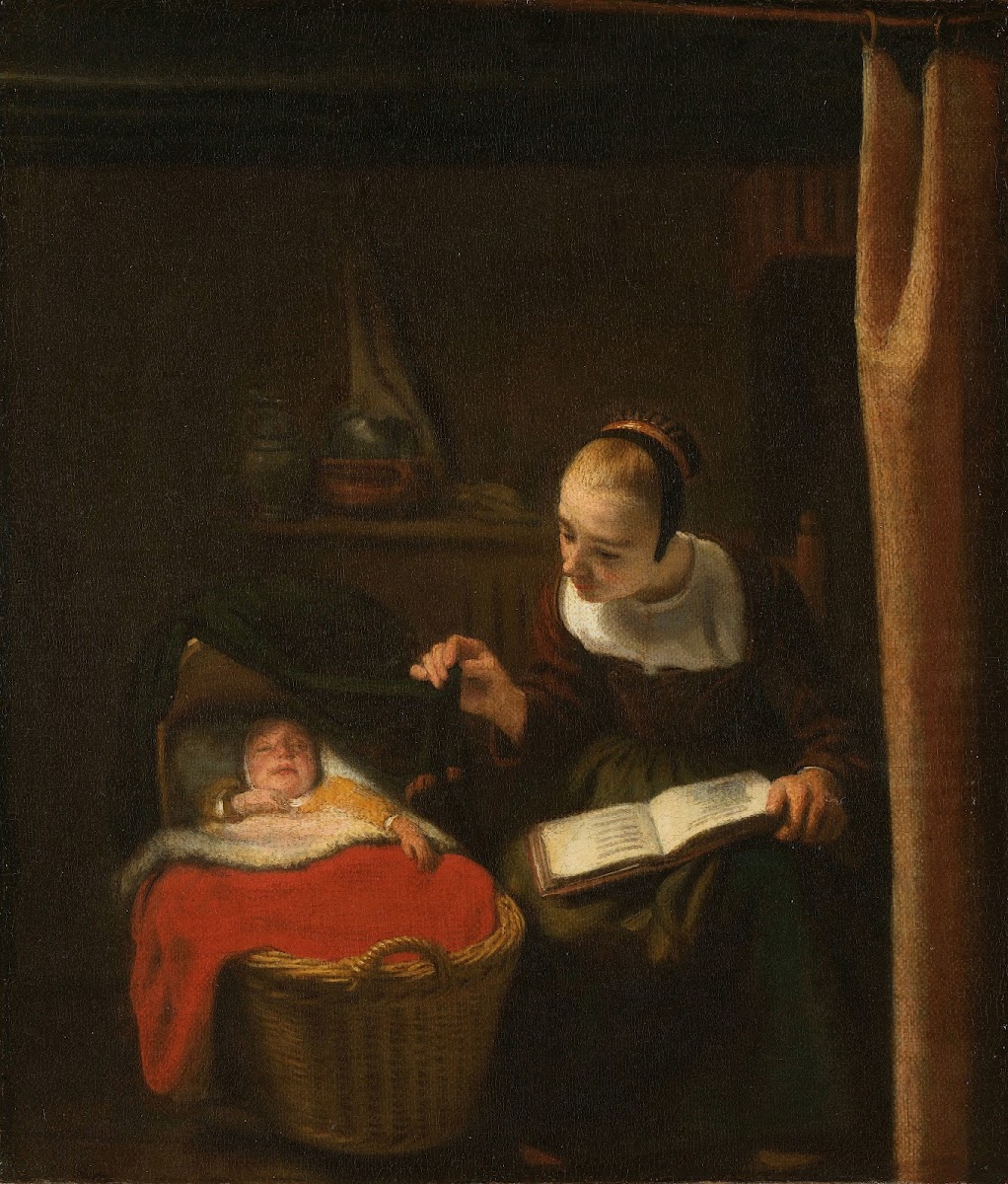 Young Woman at a Cradle 1652   1662