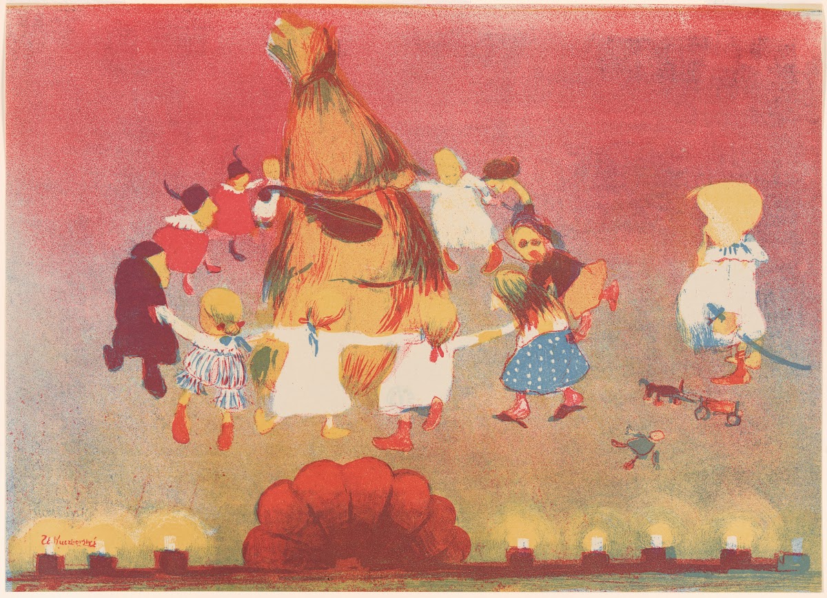 Dance around the straw covering in Stanisław Wyspiańskis Wesele 1904