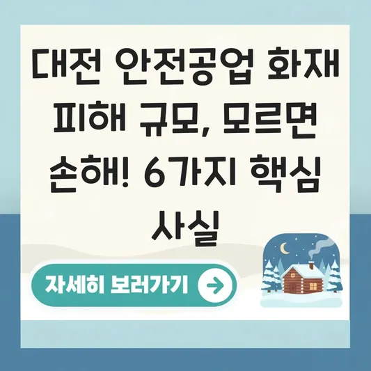 대전 화재 공장 상호명 피해 규모