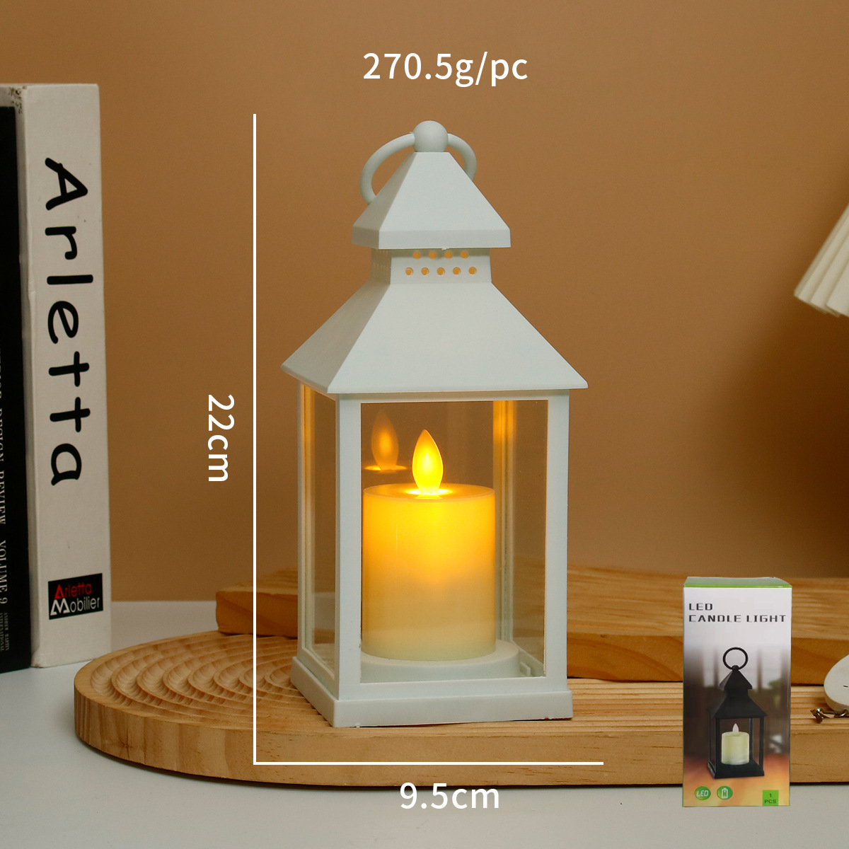 LED lantern with electronic candle