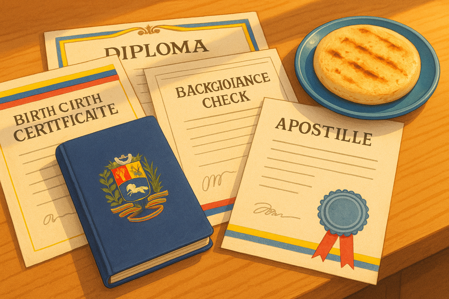 Checklist de trámites migratorios con apostilla de documentos venezolanos y pasaporte