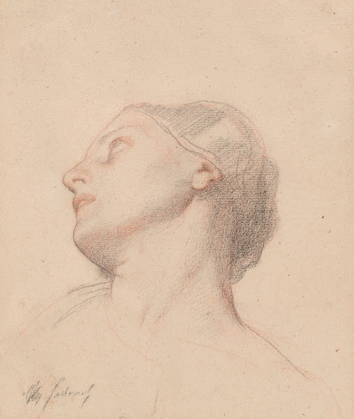Study of a Womans Head for the Glorification of St Louis 1853 1855