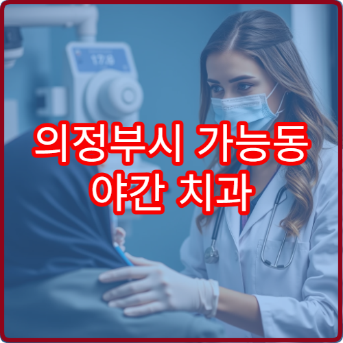 의정부시 가능동 야간 치과 잇몸통증 응급 진료 병원 안내