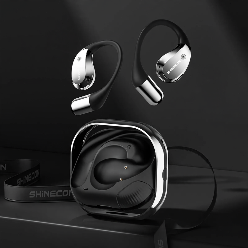 Earhook earphones with Bluetooth 6.0 and noise cancellation