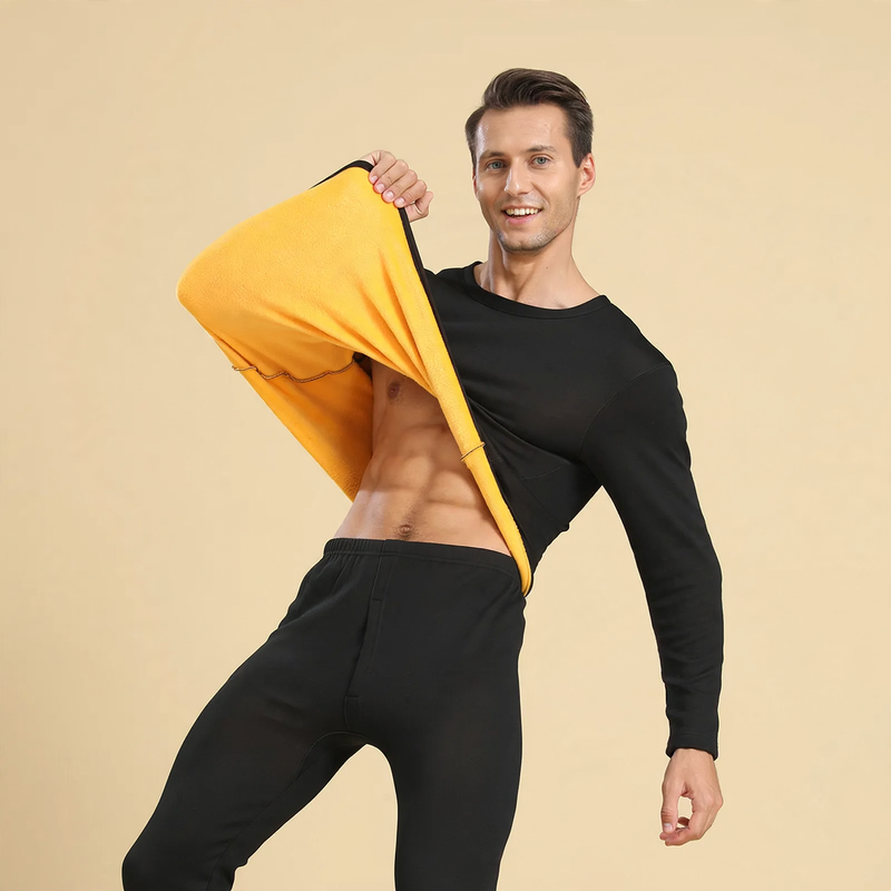 Thermal underwear set, warming, round neck