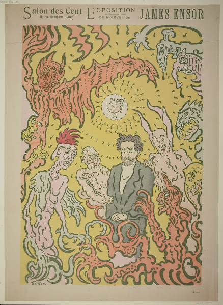 Salon des Cent Exposition en décembre 1898 de loeuvre de James Ensor 1898