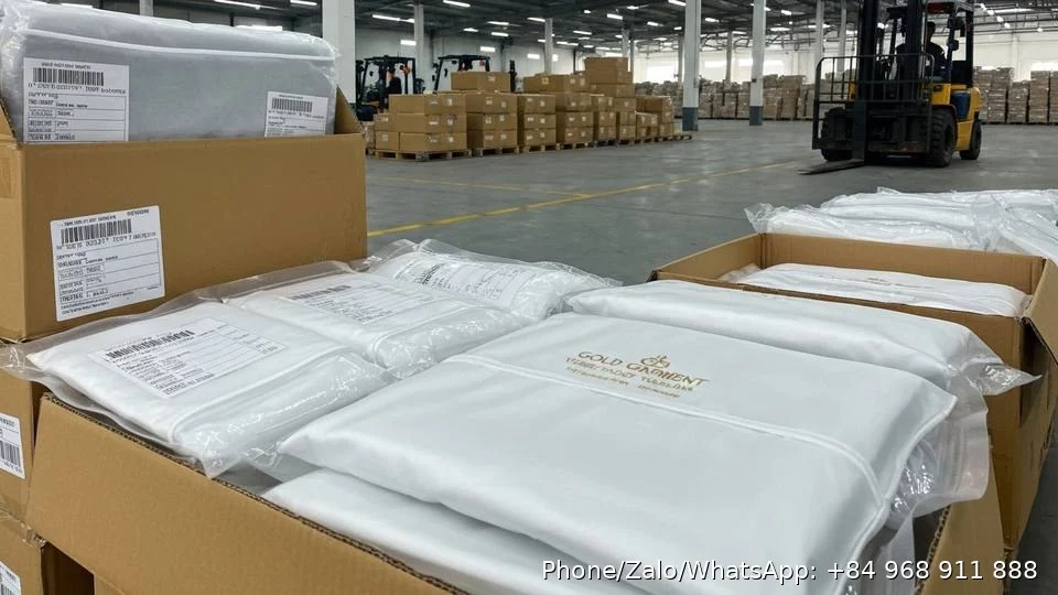 Wedding Dress Cover Bag - Gold Garment Vietnam