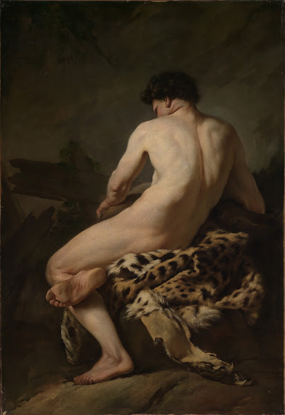 Seated male nude as Bacchus ca 1735 1740