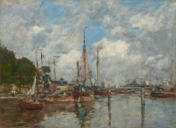Trouville Un coin du port circa 1880 1885