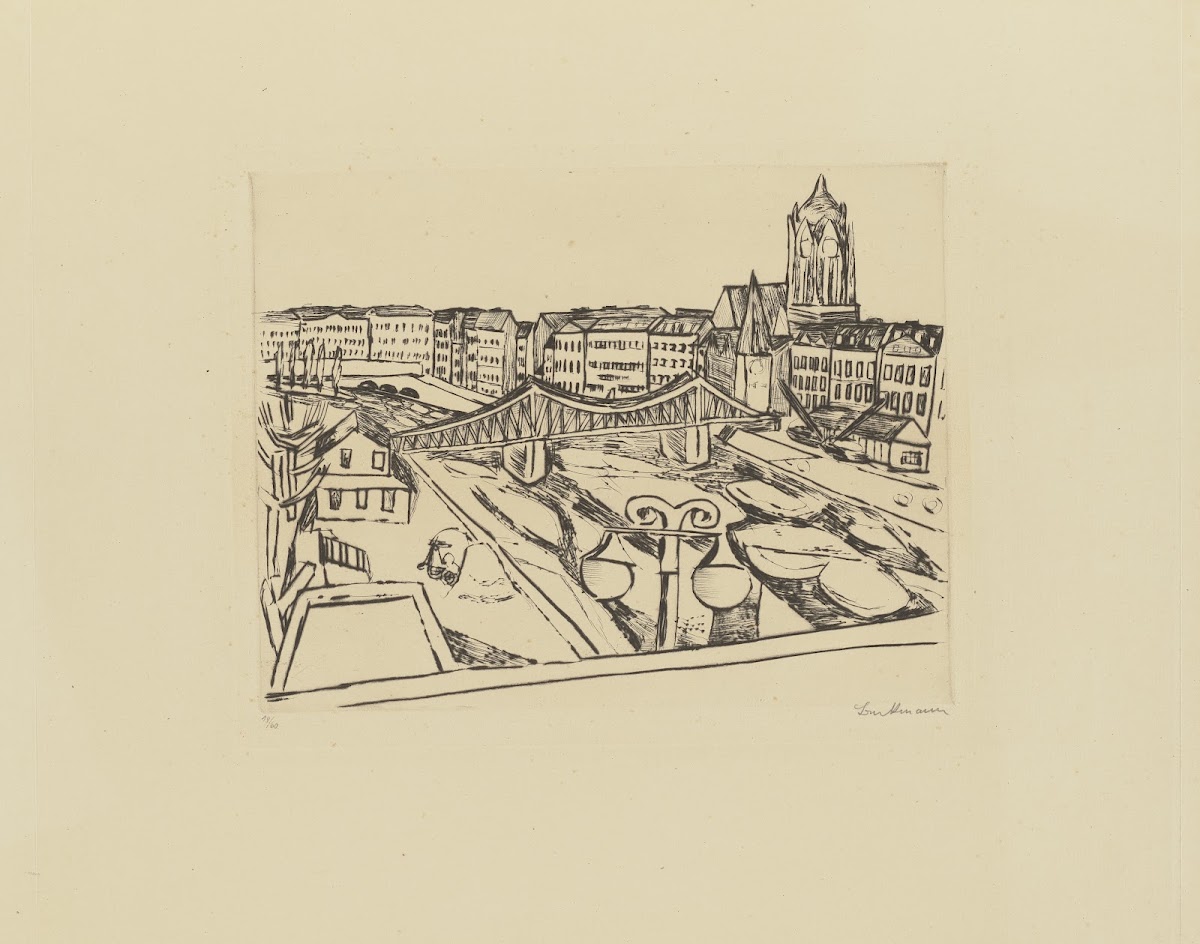 City View with Eiserner Steg Iron Bridge 1923