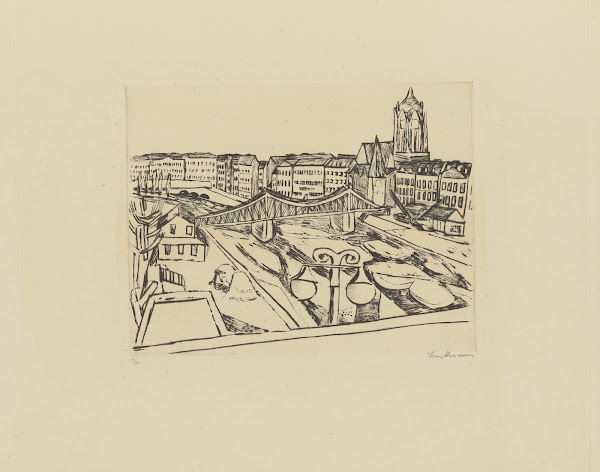 City View with Eiserner Steg Iron Bridge 1923