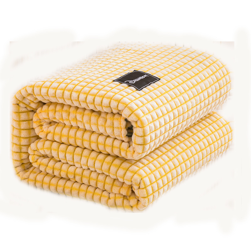 Japanische Milchfaser-Fleece Kuscheldecke, einfarbig
