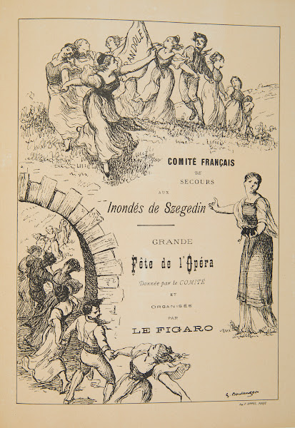 Invitation of the Comite Francais de Secours to a ball in aid of the flood victi
