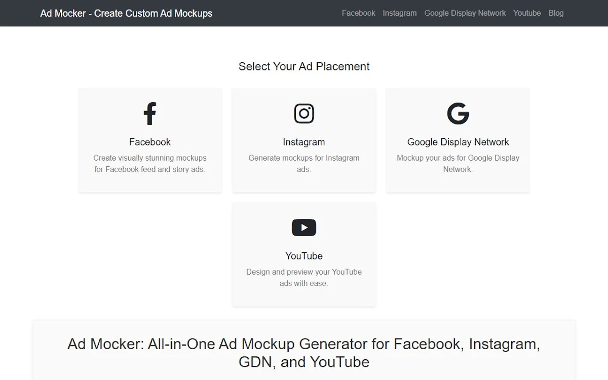 Captura de Ad Mocker