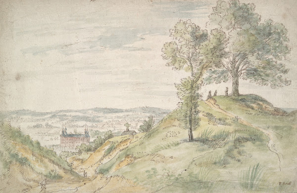 Figures on a Hill Viewing aCastle 17thcentury