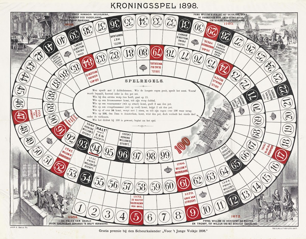Kroningsspel 1898  Gratis Premie Bij Den Scheurkalender Voor T Jonge Volksje 189