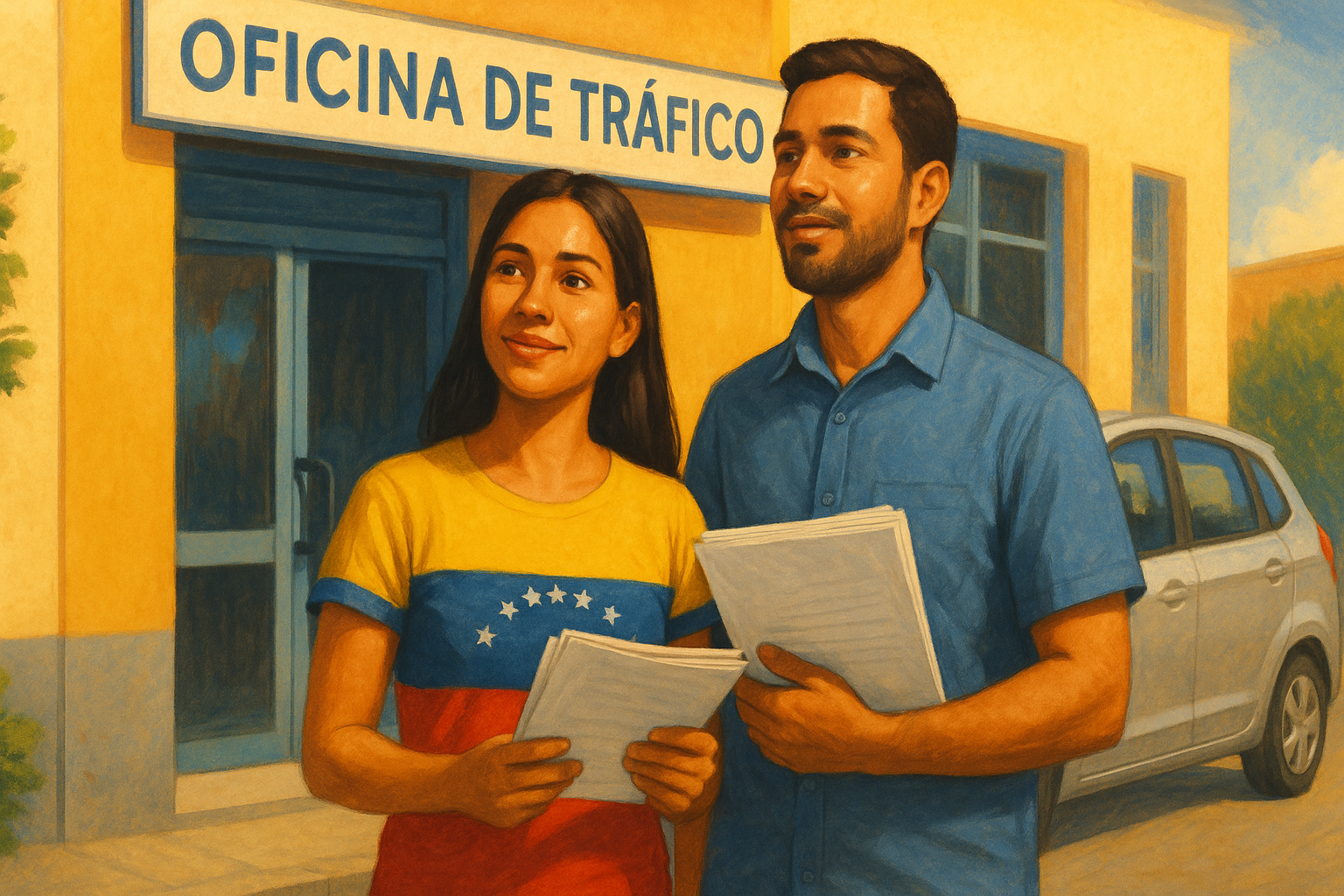 venezolanos en España haciendo trámite de equivalencia de licencia de conducir venezolana en España